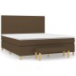 vidaXL Boxspringbett mit Matratze Dunkelbraun 160x200 cm Stoff vidaXL Boxspringbett mit Matratze Dunkelbraun 160x200 cm Stoff