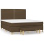 vidaXL Boxspringbett mit Matratze Dunkelbraun 160x200 cm Stoff vidaXL Boxspringbett mit Matratze Dunkelbraun 160x200 cm Stoff