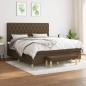 vidaXL Boxspringbett mit Matratze Dunkelbraun 160x200 cm Stoff vidaXL Boxspringbett mit Matratze Dunkelbraun 160x200 cm Stoff