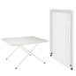 HI Klappbarer Campingtisch Weiß Verstellbar 80x60x51/61 cm HI Klappbarer Campingtisch Weiß Verstellbar 80x60x51/61 cm