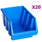 vidaXL Stapelboxen 20 Stk. Blau Kunststoff vidaXL Stapelboxen 20 Stk. Blau Kunststoff