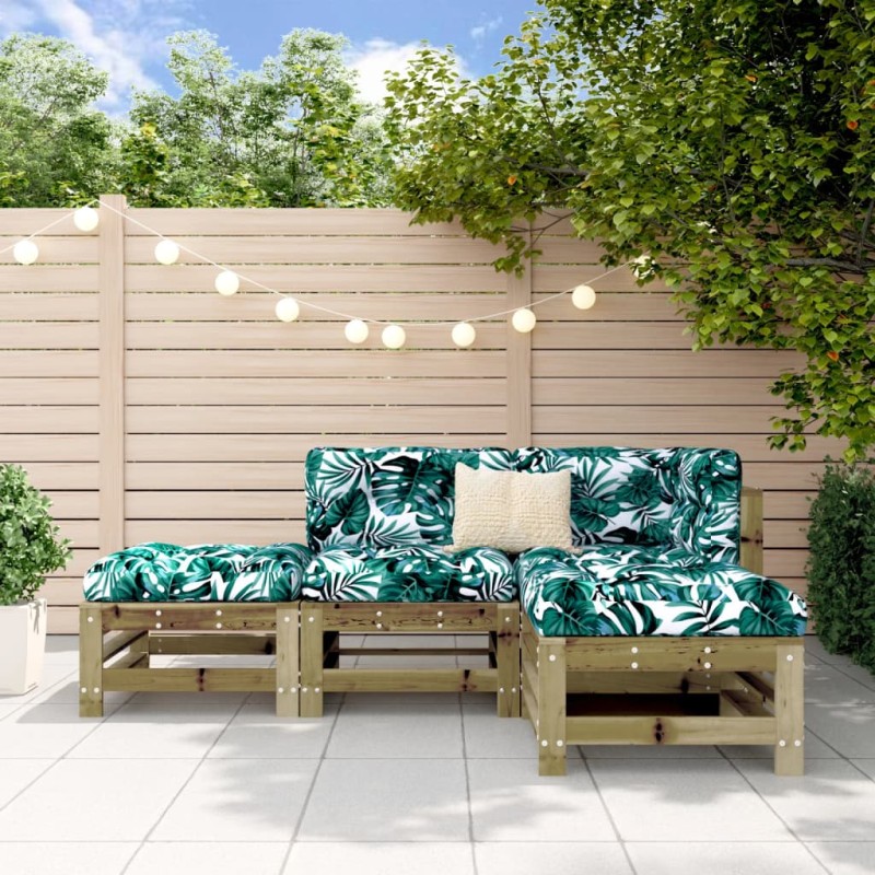 vidaXL 4-tlg. Garten-Lounge-Set Kiefernholz Imprägniert vidaXL 4-tlg. Garten-Lounge-Set Kiefernholz Imprägniert