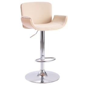 vidaXL Barhocker Creme Kunstleder