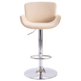 vidaXL Barhocker Creme Kunstleder