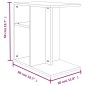 vidaXL Beistelltisch Grau Sonoma 50x30x50 cm Holzwerkstoff vidaXL Beistelltisch Grau Sonoma 50x30x50 cm Holzwerkstoff
