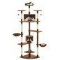 vidaXL Katzen-Kratzbaum mit Sisal-Kratzsäulen 203 cm Braun und Weiß vidaXL Katzen-Kratzbaum mit Sisal-Kratzsäulen 203 cm Braun und Weiß