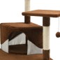 vidaXL Katzen-Kratzbaum mit Sisal-Kratzsäulen 203 cm Braun und Weiß vidaXL Katzen-Kratzbaum mit Sisal-Kratzsäulen 203 cm Braun und Weiß