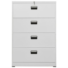 vidaXL Aktenschrank Hellgrau 90x46x134 cm Stahl