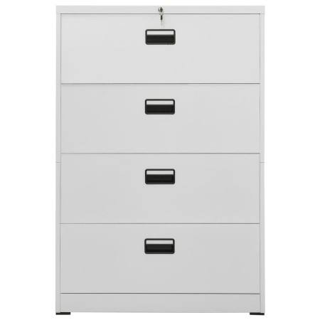 vidaXL Aktenschrank Hellgrau 90x46x134 cm Stahl