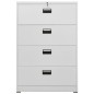 vidaXL Aktenschrank Hellgrau 90x46x134 cm Stahl