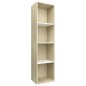 vidaXL Bücherregal/TV-Schrank Weiß Sonoma-Eiche 36x30x143 cm vidaXL Bücherregal/TV-Schrank Weiß Sonoma-Eiche 36x30x143 cm