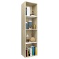 vidaXL Bücherregal/TV-Schrank Weiß Sonoma-Eiche 36x30x143 cm vidaXL Bücherregal/TV-Schrank Weiß Sonoma-Eiche 36x30x143 cm