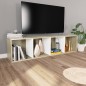 vidaXL Bücherregal/TV-Schrank Weiß Sonoma-Eiche 36x30x143 cm vidaXL Bücherregal/TV-Schrank Weiß Sonoma-Eiche 36x30x143 cm