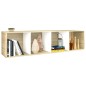 vidaXL Bücherregal/TV-Schrank Weiß Sonoma-Eiche 36x30x143 cm vidaXL Bücherregal/TV-Schrank Weiß Sonoma-Eiche 36x30x143 cm