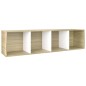 vidaXL Bücherregal/TV-Schrank Weiß Sonoma-Eiche 36x30x143 cm vidaXL Bücherregal/TV-Schrank Weiß Sonoma-Eiche 36x30x143 cm