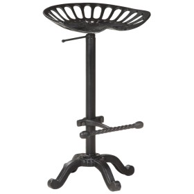 vidaXL Barhocker Schwarz Gusseisen