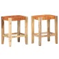 vidaXL Barhocker 2 Stk. Braun Echtleder 60 cm vidaXL Barhocker 2 Stk. Braun Echtleder 60 cm