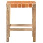 vidaXL Barhocker 2 Stk. Braun Echtleder 60 cm vidaXL Barhocker 2 Stk. Braun Echtleder 60 cm