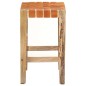 vidaXL Barhocker 2 Stk. Braun Echtleder 60 cm vidaXL Barhocker 2 Stk. Braun Echtleder 60 cm