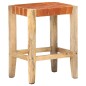 vidaXL Barhocker 2 Stk. Braun Echtleder 60 cm vidaXL Barhocker 2 Stk. Braun Echtleder 60 cm