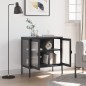 vidaXL Sideboard Schwarz 70x35x70 cm Glas und Stahl vidaXL Sideboard Schwarz 70x35x70 cm Glas und Stahl