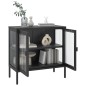 vidaXL Sideboard Schwarz 70x35x70 cm Glas und Stahl vidaXL Sideboard Schwarz 70x35x70 cm Glas und Stahl