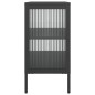 vidaXL Sideboard Schwarz 70x35x70 cm Glas und Stahl vidaXL Sideboard Schwarz 70x35x70 cm Glas und Stahl
