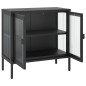 vidaXL Sideboard Schwarz 70x35x70 cm Glas und Stahl vidaXL Sideboard Schwarz 70x35x70 cm Glas und Stahl