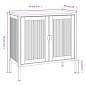 vidaXL Sideboard Schwarz 70x35x70 cm Glas und Stahl vidaXL Sideboard Schwarz 70x35x70 cm Glas und Stahl