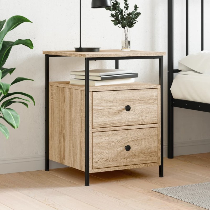 vidaXL Nachttisch Sonoma-Eiche 44x45x60 cm Holzwerkstoff vidaXL Nachttisch Sonoma-Eiche 44x45x60 cm Holzwerkstoff