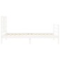vidaXL Massivholzbett ohne Matratze Weiß 100x200 cm Kiefernholz vidaXL Massivholzbett ohne Matratze Weiß 100x200 cm Kiefernholz