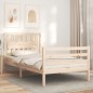 vidaXL Massivholzbett mit Kopfteil 100x200 cm vidaXL Massivholzbett mit Kopfteil 100x200 cm