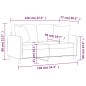 vidaXL 2-Sitzer-Sofa mit Zierkissen Dunkelgrau 120 cm Stoff vidaXL 2-Sitzer-Sofa mit Zierkissen Dunkelgrau 120 cm Stoff