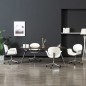 vidaXL Drehbare Esszimmerstühle 4 Stk. Weiß Kunstleder vidaXL Drehbare Esszimmerstühle 4 Stk. Weiß Kunstleder