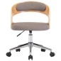 vidaXL Drehbare Esszimmerstühle 2 Stk. Taupe Bugholz und Stoff vidaXL Drehbare Esszimmerstühle 2 Stk. Taupe Bugholz und Stoff