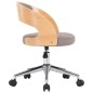 vidaXL Drehbare Esszimmerstühle 2 Stk. Taupe Bugholz und Stoff vidaXL Drehbare Esszimmerstühle 2 Stk. Taupe Bugholz und Stoff