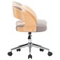 vidaXL Drehbare Esszimmerstühle 2 Stk. Taupe Bugholz und Stoff vidaXL Drehbare Esszimmerstühle 2 Stk. Taupe Bugholz und Stoff