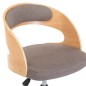 vidaXL Drehbare Esszimmerstühle 2 Stk. Taupe Bugholz und Stoff vidaXL Drehbare Esszimmerstühle 2 Stk. Taupe Bugholz und Stoff