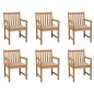 vidaXL Gartenstühle 6 Stk. mit Beigen Kissen Massivholz Teak vidaXL Gartenstühle 6 Stk. mit Beigen Kissen Massivholz Teak
