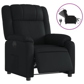 vidaXL Relaxsessel Elektrisch Schwarz Kunstleder
