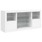 vidaXL Sideboard mit LED-Leuchten Weiß 142,5x37x67 cm vidaXL Sideboard mit LED-Leuchten Weiß 142,5x37x67 cm