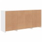 vidaXL Sideboard mit LED-Leuchten Weiß 142,5x37x67 cm vidaXL Sideboard mit LED-Leuchten Weiß 142,5x37x67 cm