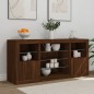 vidaXL Sideboard mit LED-Leuchten Braun Eichen-Optik 142,5x37x67 cm vidaXL Sideboard mit LED-Leuchten Braun Eichen-Optik 142,5x37x67 cm