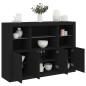 vidaXL Sideboards mit LED-Leuchten 3 Stk. Schwarz Holzwerkstoff vidaXL Sideboards mit LED-Leuchten 3 Stk. Schwarz Holzwerkstoff