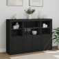 vidaXL Sideboards mit LED-Leuchten 3 Stk. Schwarz Holzwerkstoff vidaXL Sideboards mit LED-Leuchten 3 Stk. Schwarz Holzwerkstoff