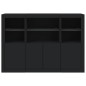 vidaXL Sideboards mit LED-Leuchten 3 Stk. Schwarz Holzwerkstoff vidaXL Sideboards mit LED-Leuchten 3 Stk. Schwarz Holzwerkstoff