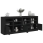 vidaXL Sideboard mit LED-Leuchten Schwarz 164x37x67 cm vidaXL Sideboard mit LED-Leuchten Schwarz 164x37x67 cm