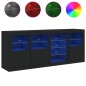 vidaXL Sideboard mit LED-Leuchten Schwarz 164x37x67 cm vidaXL Sideboard mit LED-Leuchten Schwarz 164x37x67 cm