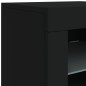 vidaXL Sideboard mit LED-Leuchten Schwarz 123x37x67 cm vidaXL Sideboard mit LED-Leuchten Schwarz 123x37x67 cm