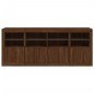 vidaXL Sideboard mit LED-Leuchten Braun Eichen-Optik 163x37x67 cm vidaXL Sideboard mit LED-Leuchten Braun Eichen-Optik 163x37x67 cm